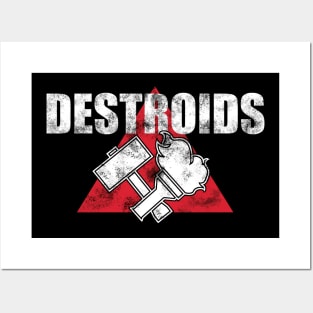 2 Sided Destroid Tee T-Shirt (Dark Shirts) Posters and Art